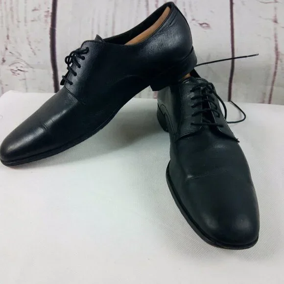 Hugo Boss | Shoes | Hugo Boss Mens Black Leather Derby  display picture 2